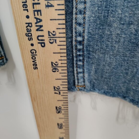 Zara Basic Z1975 Mid-Rise Raw Hem Denim Skinny Ankle Jeans Size 4 Women Blue - Picture 6 of 12